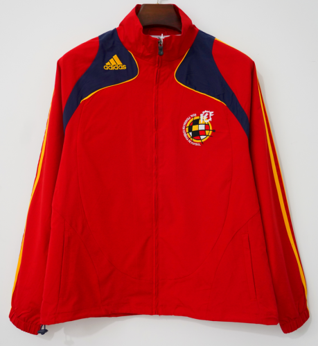 Spanien 2007 Retro Rote Windjacke Kapuzenpullover