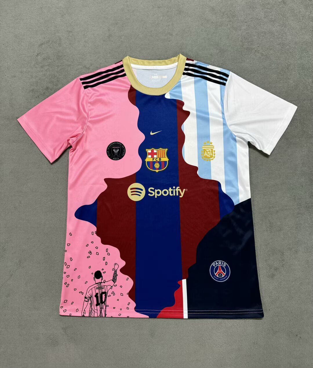 Lionel Messi Barcelona + Argentinien Legende Sondertrikot Fußballshirt
