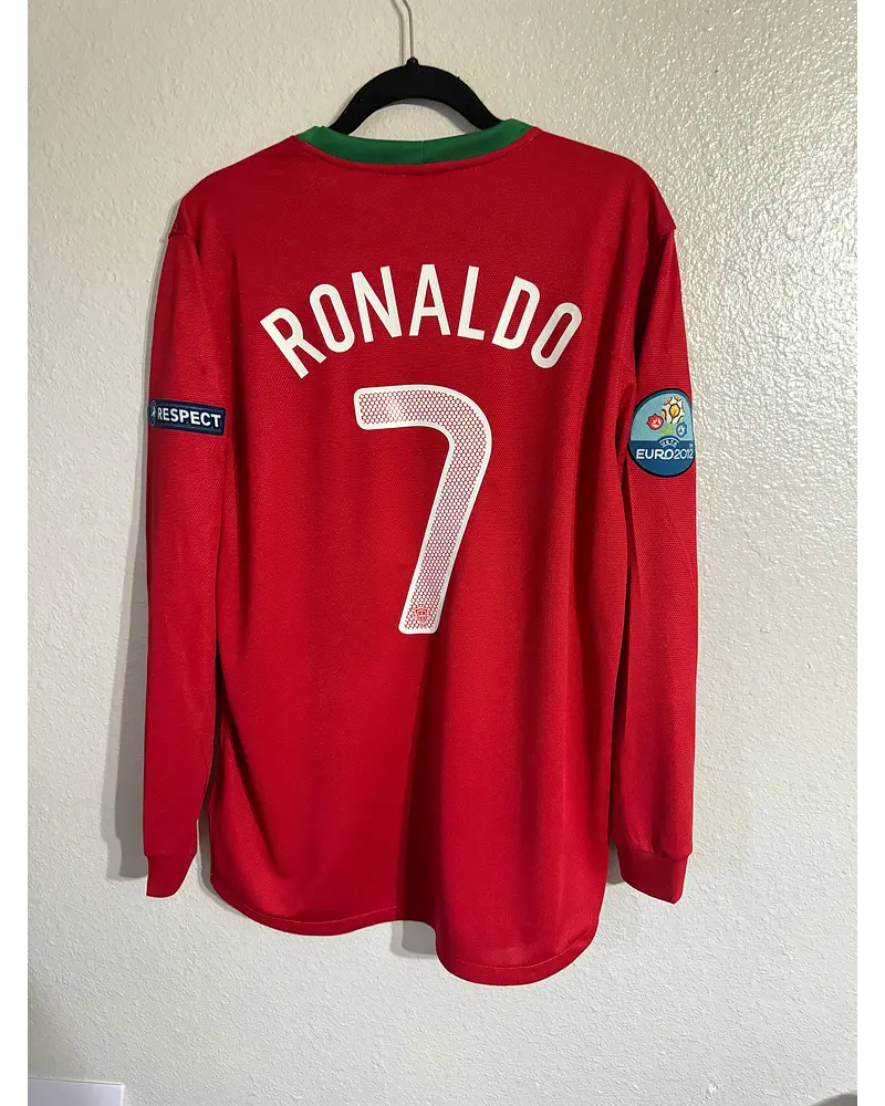 Cristiano Ronaldo Portugal EURO 2012 Langarm Retro Fußballtrikot