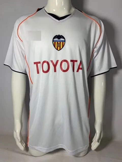 Valencia CF 2004 2005 Schwarzes Retro Trikot Fußballhemd