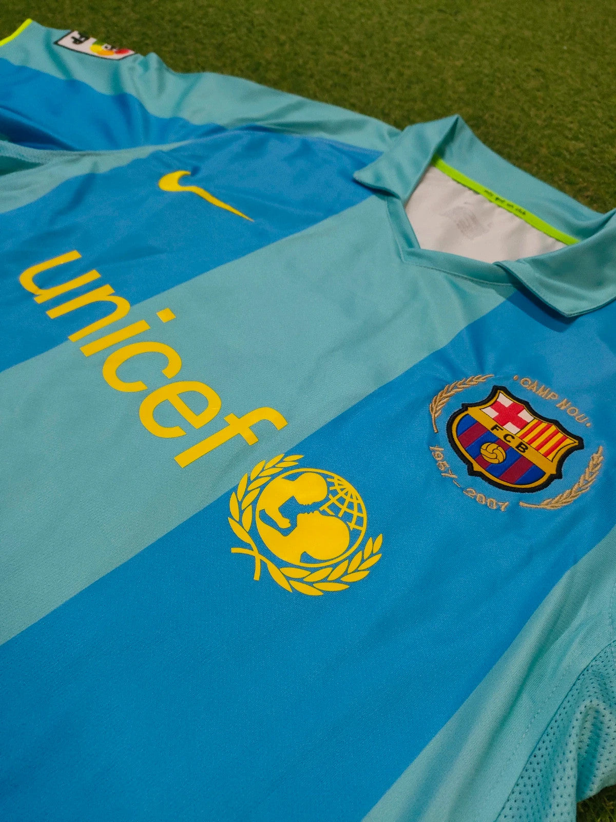 Samuel Eto'o Barcelona 2008 Away Blue Retro Jersey Kit Trikot Maillot Soccer Shirt