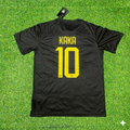 Kaka Brasilien Schwarzes Retro Fußballtrikot-Set