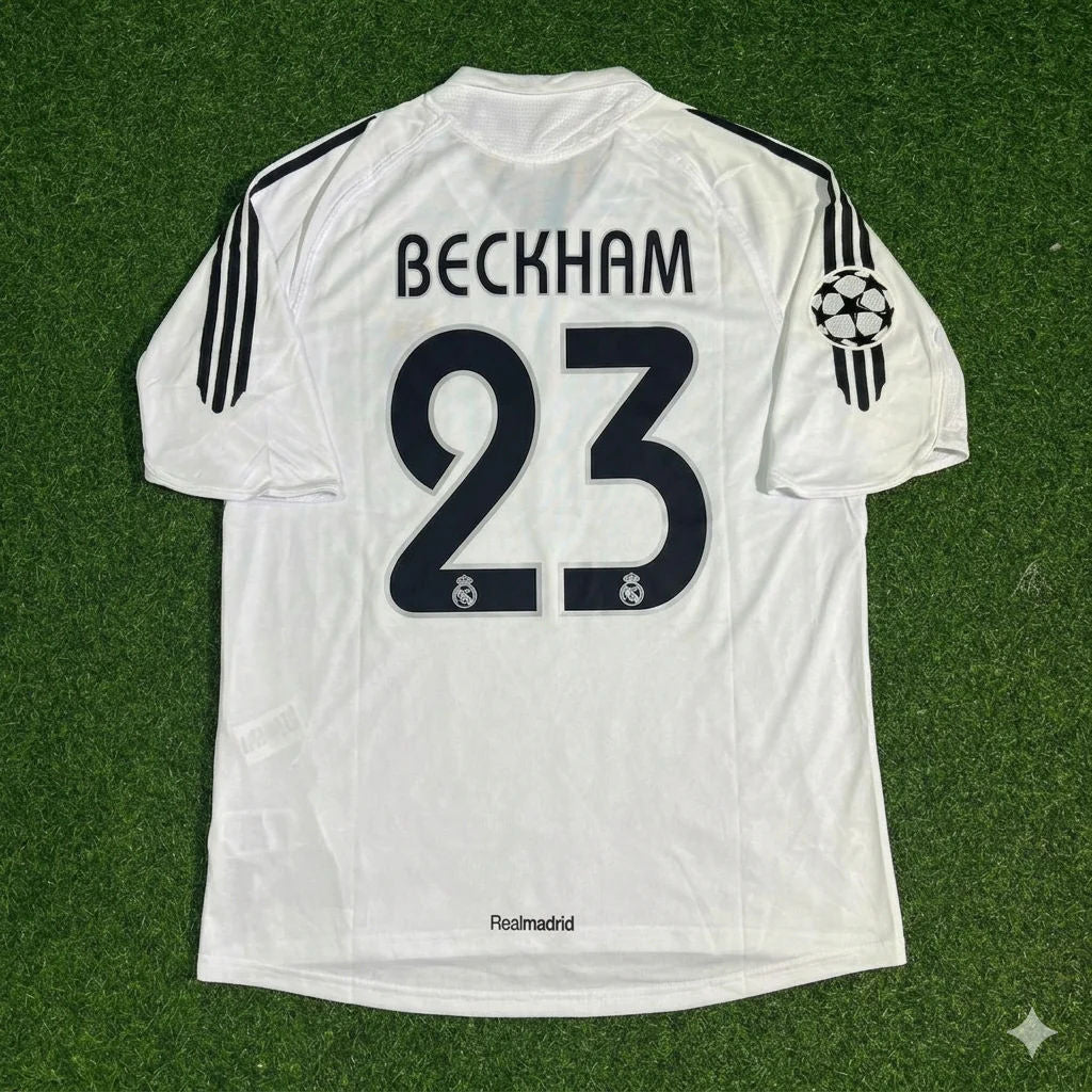 David Beckham Real Madrid 2005 2006 White Jersey Shirt Trikot Soccer Shirt