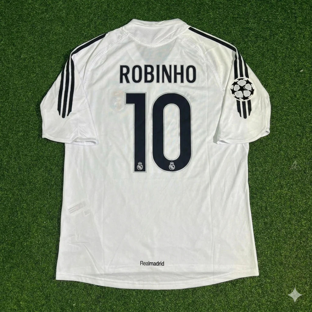 Robinho Real Madrid 2005 2006 Weißes Trikot Fußballtrikot