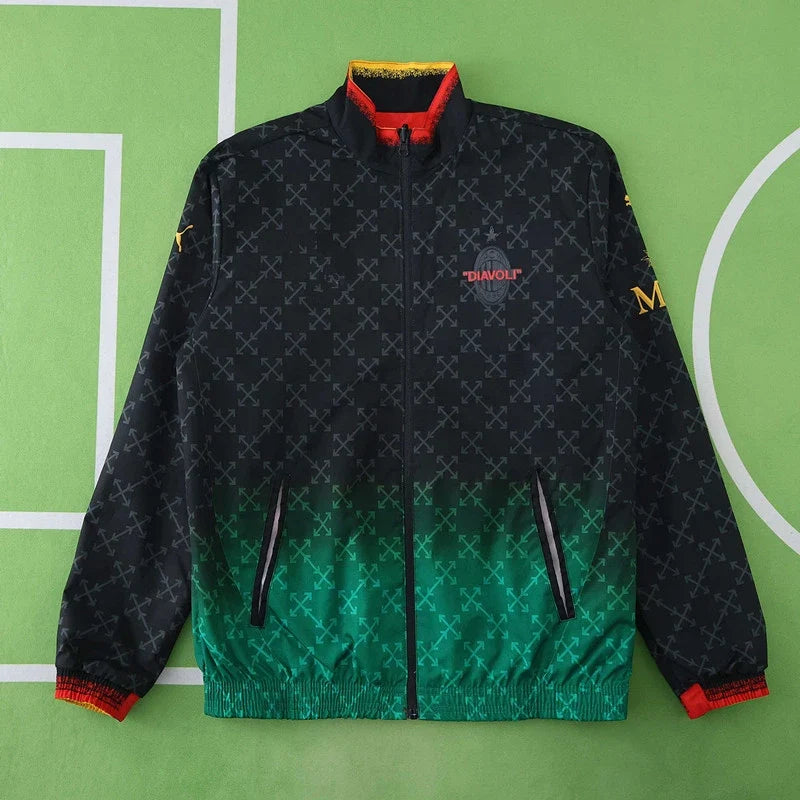 Mailand 2025-26 Wendbare Fußball-Windjacke