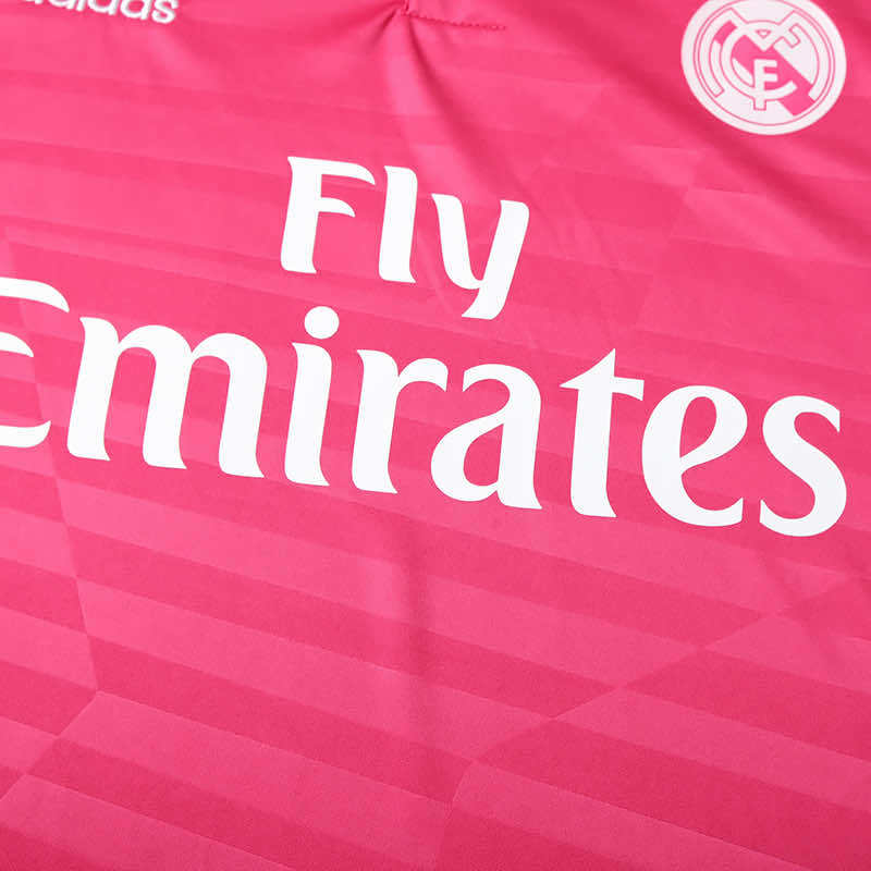 Real Madrid C.F. 2014-2015 Season Away Pink Retro Football Jersey Trikot Maillot