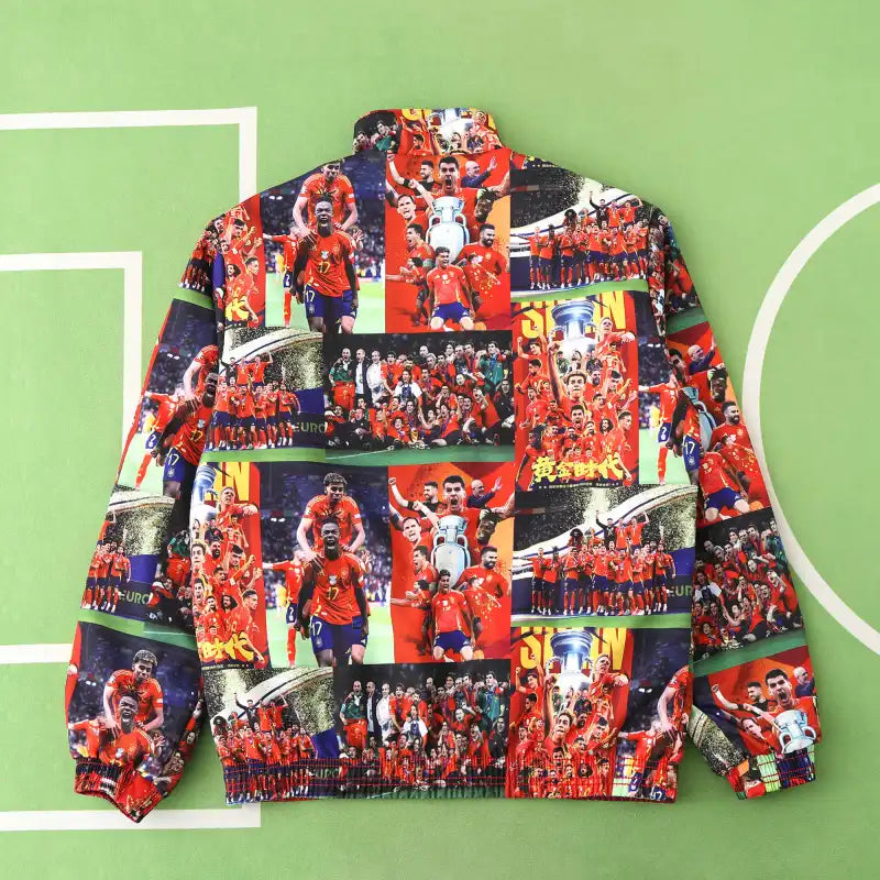 Spanien 2025-26 Wende-Fußball-Windjacke