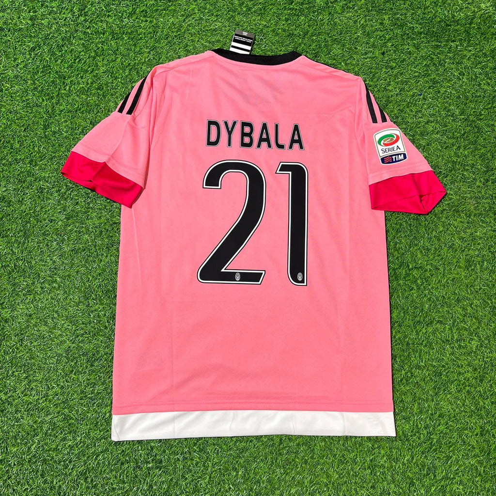 Paulo Dybala Juventus Retro Rosa 2015-2016 Trikot