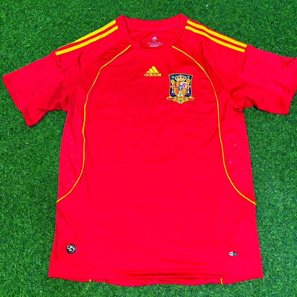 Raul Albiol #2 Spain EURO 2008 Red Home Retro Football Jersey