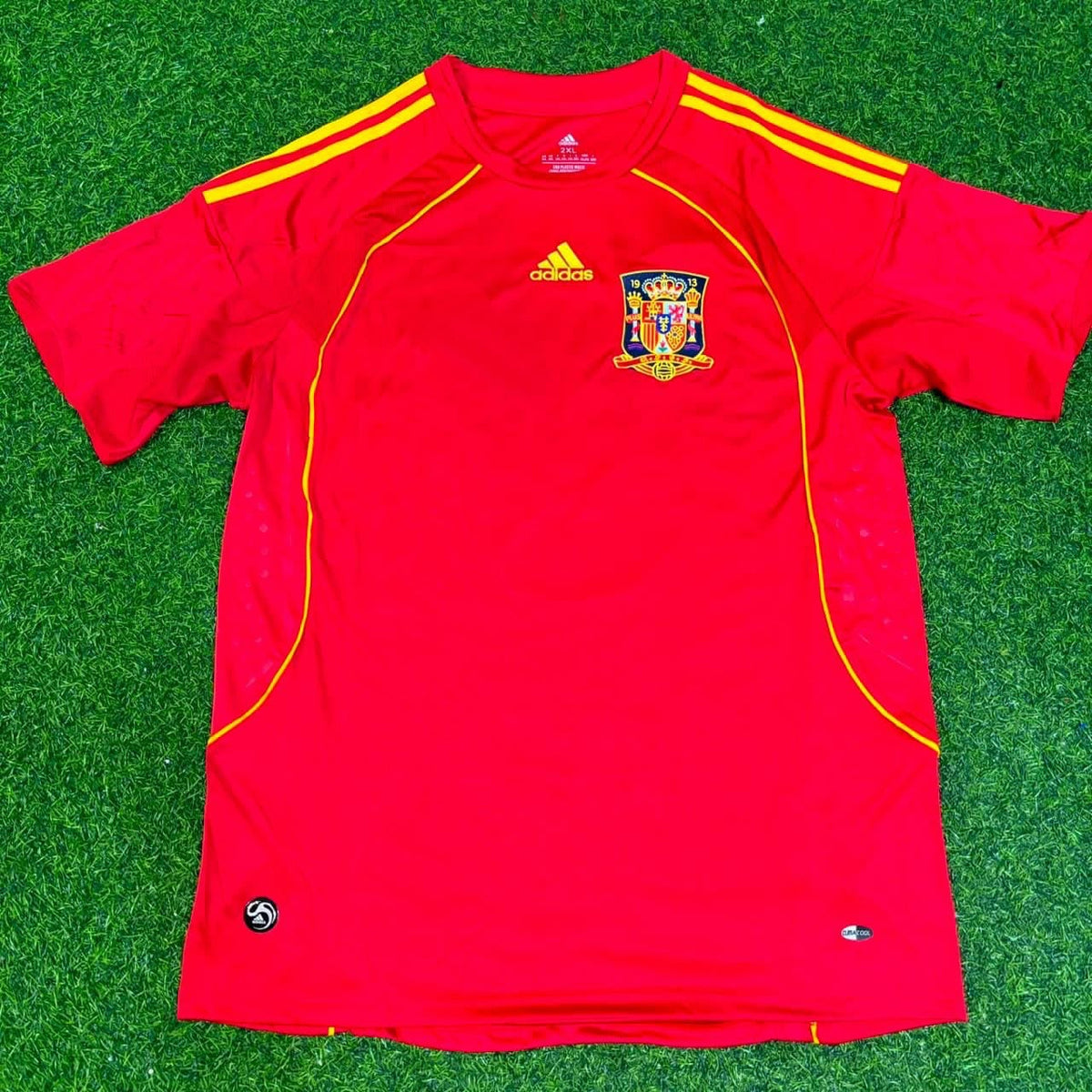 Raul Albiol #2 Spain EURO 2008 Red Home Retro Football Jersey