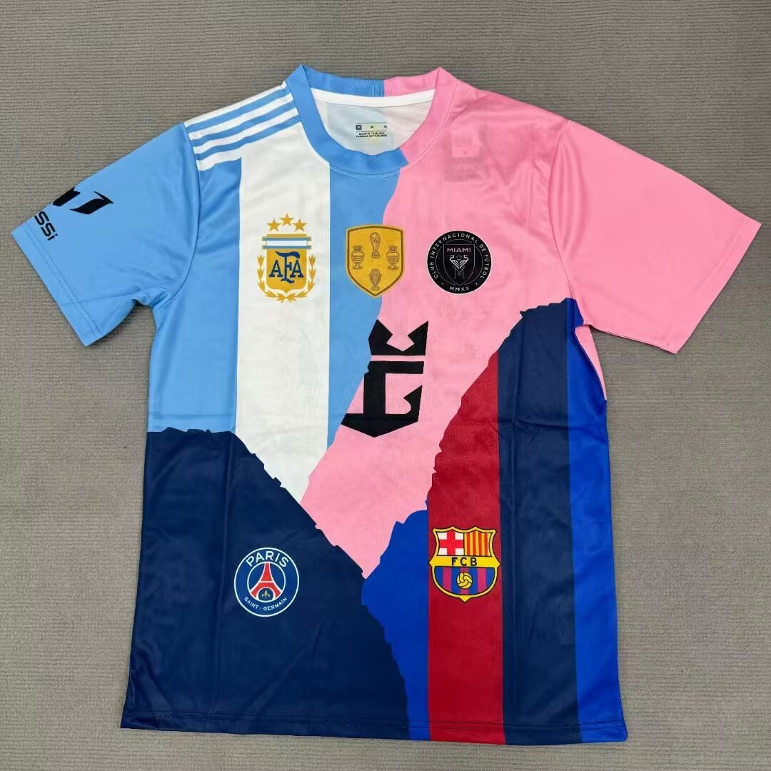 Lionel Messi GOAT Combo All Teams Erinnerungstrikot Fußballtrikot