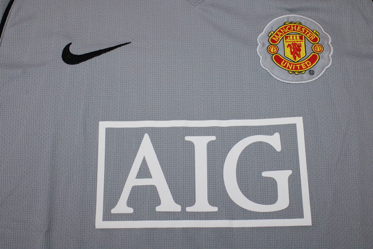 Cristiano Ronaldo Manchester United 2007 2008 Grau Retro Trikot Fußballtrikot