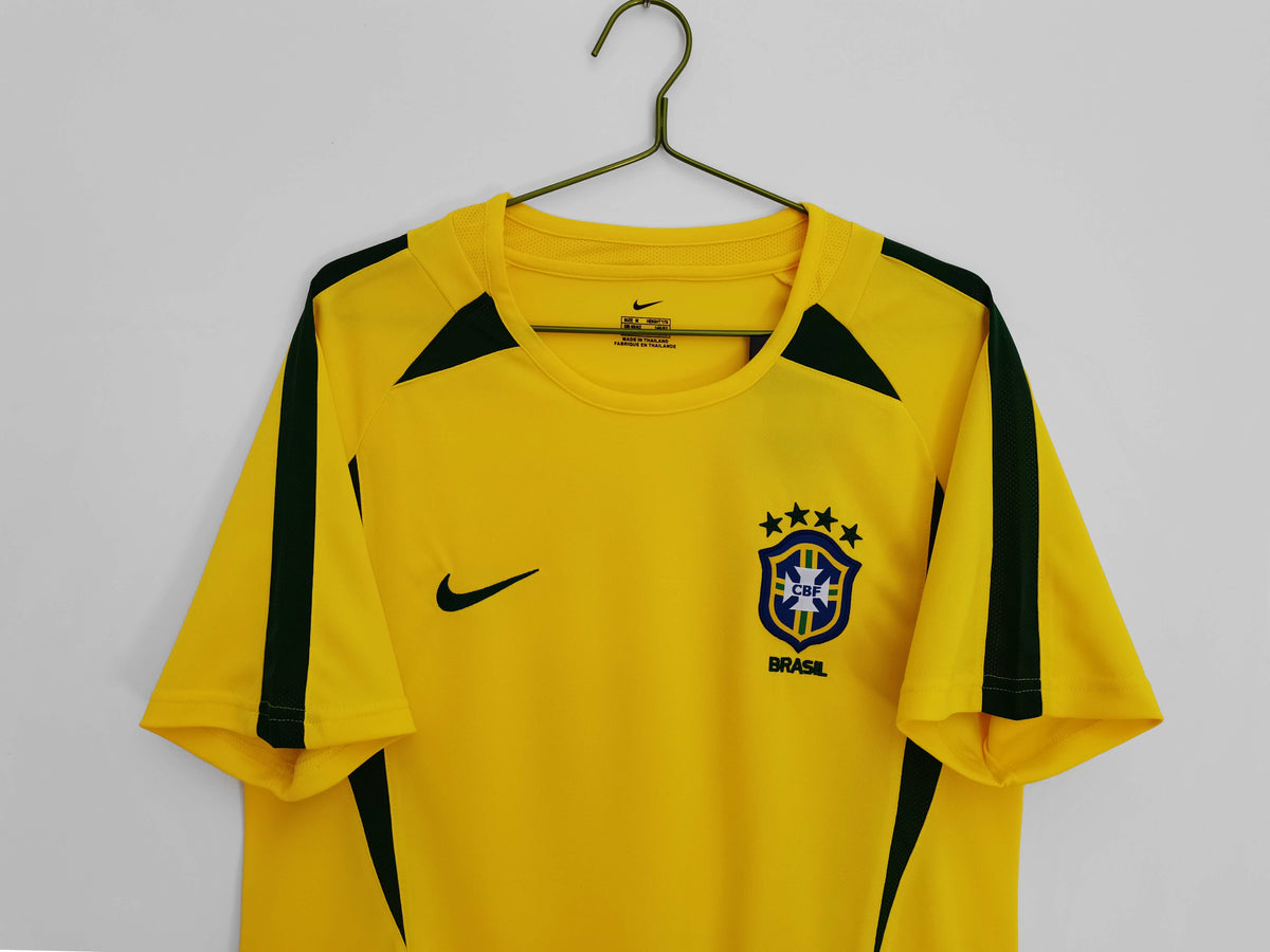 Rivaldo #10 Brazil 2002 World Cup Retro Jersey Trikot Soccer Shirt