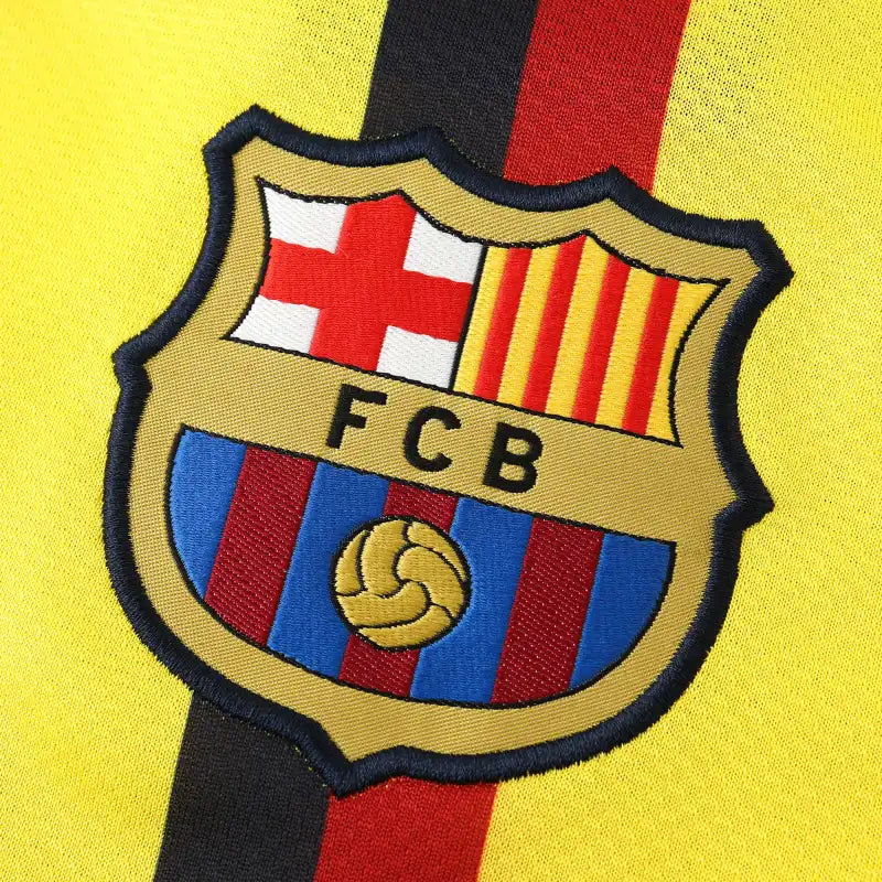 Lionel Messi FC Barcelona 08/09 Saison Gelb Auswärts Retro Trikot Fußballtrikot