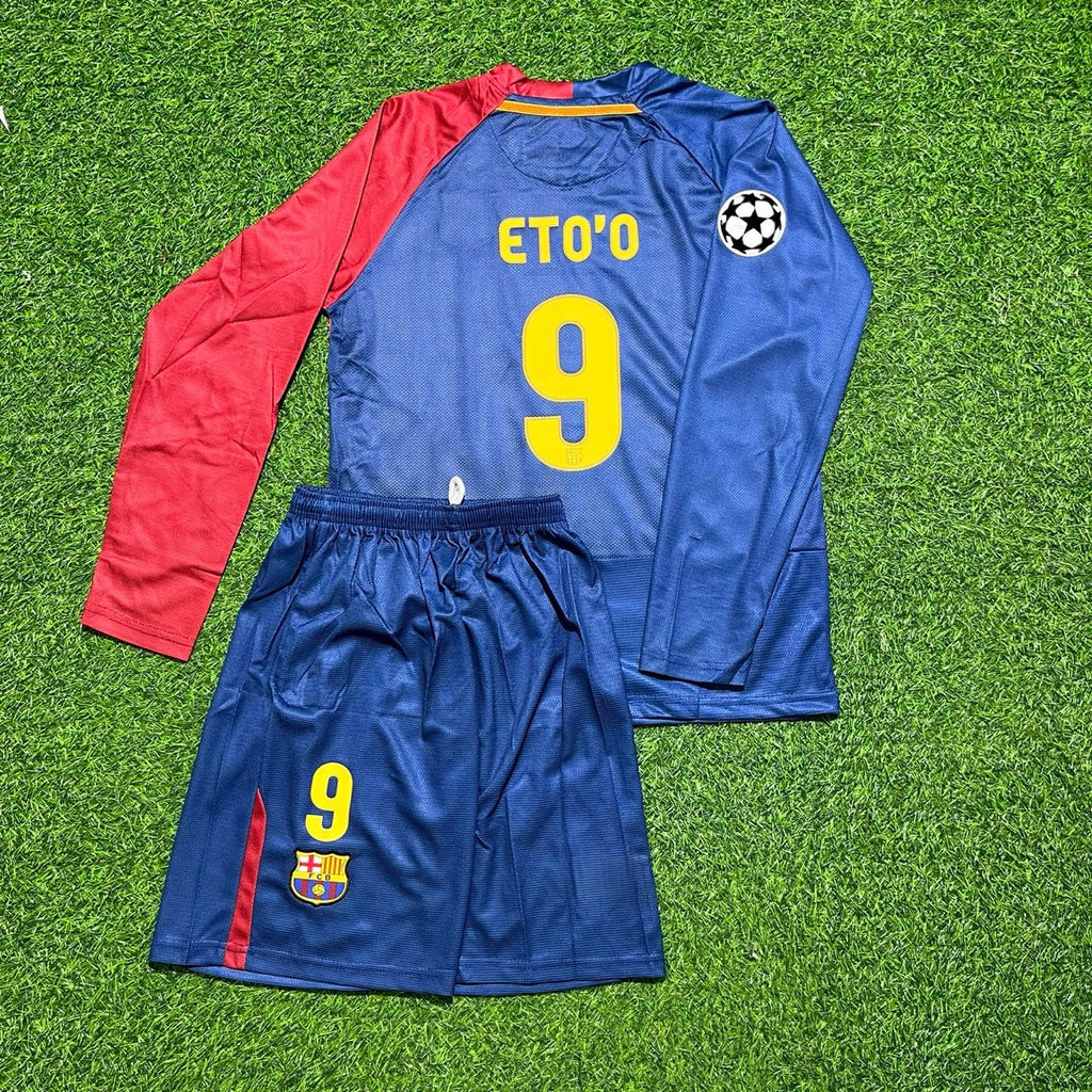 Samuel Eto'o #9 Barcelona 2009 Champions League Finale Kinder Retro Trikot