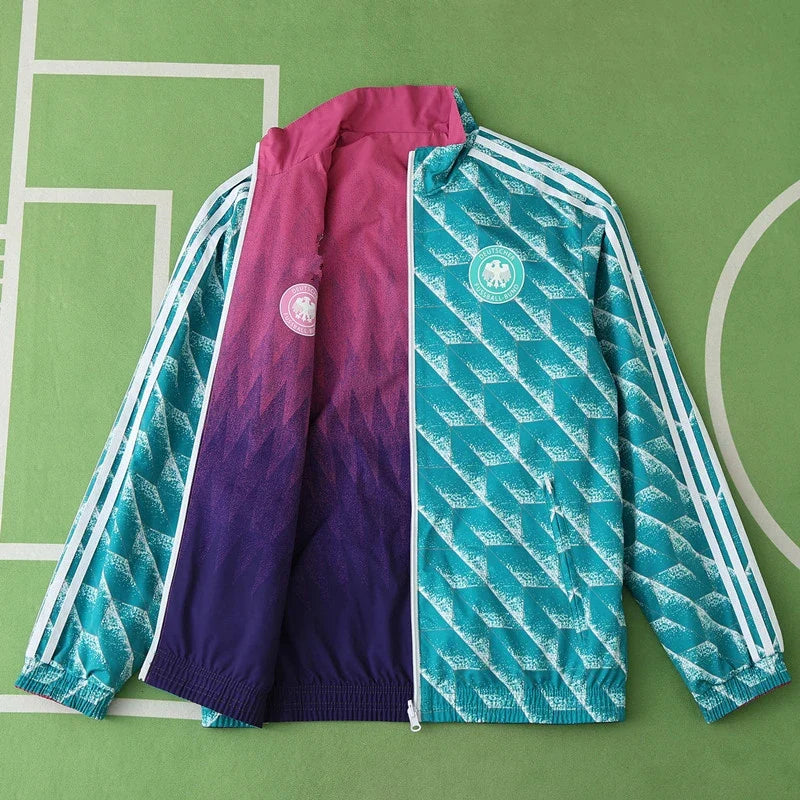 Germany Deutschland Double Sides Windbreaker - Reversible Jacket Green