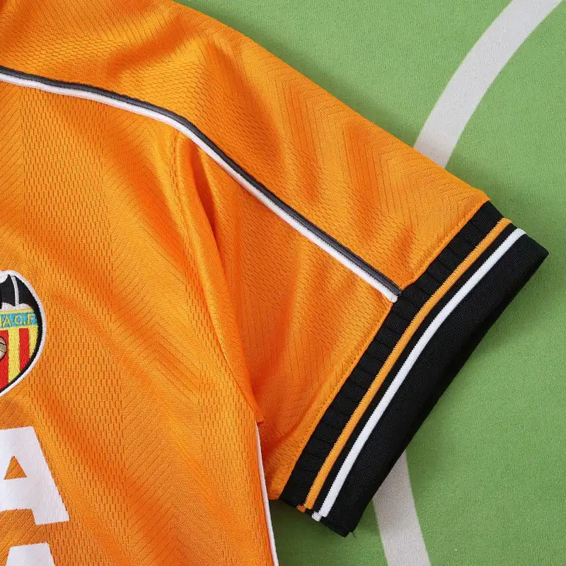 Valencia CF 1999 2000 Orange Retro Trikot Fußballtrikot