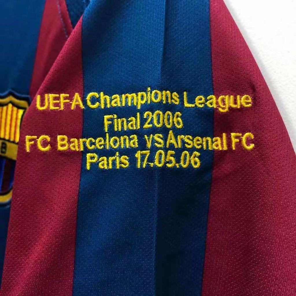 Lionel Messi #30 Barcelona 2006 Champions League Finale Retro Fußballtrikot