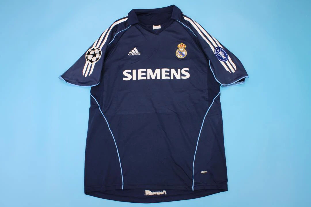 Zinadine Zidane #5 Real Madrid 2005-2006 Auswärtstrikot Dunkelblau Retro