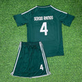 Sergio Ramos #4 Real Madrid 2012-2013 Grünes Kinder-Trikot Fußballshirt