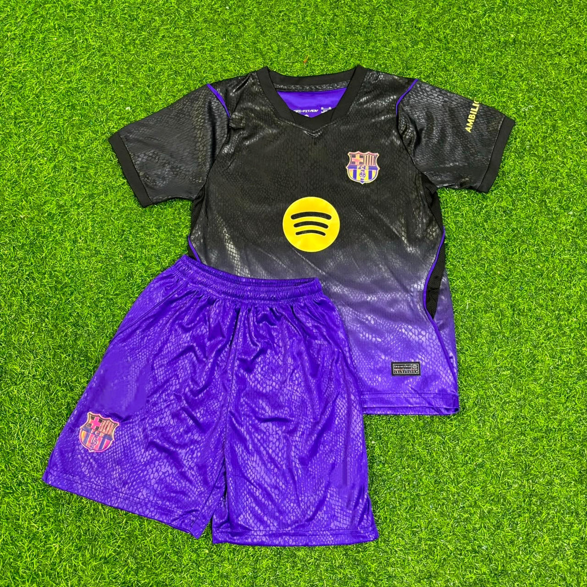 Ferran Torres #7 Barcelona 2027 New Season Away Kids Jersey Trikot Maillot Soccer Shirt