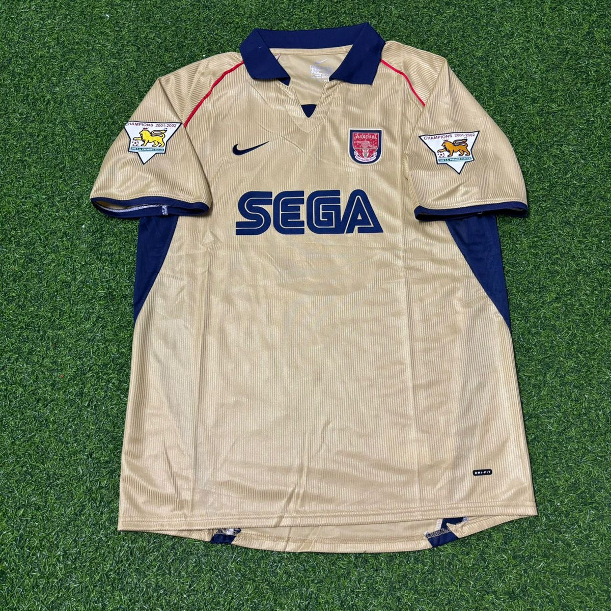 Fredrik Ljungberg #8 Arsenal 2001-2002 Auswärts Gold Kinder Retro Fußballtrikot