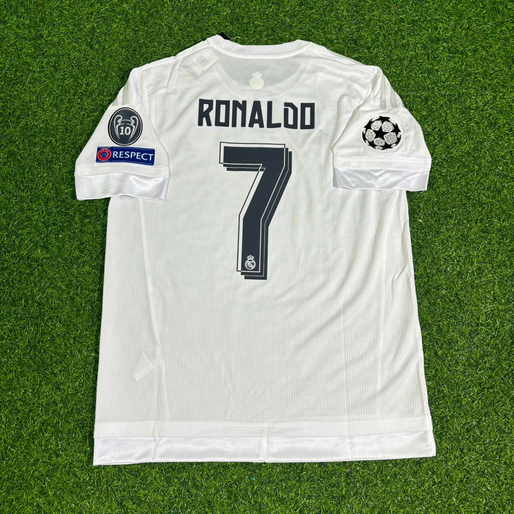 Cristiano Ronaldo 7 Real Madrid 2016 Champions League Finale Fußballtrikot-Set