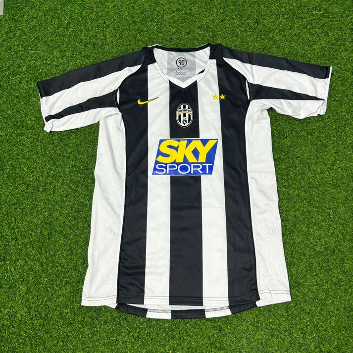 Juventus 2004-2005 Schwarz-Weiß Heim Retro Fußballtrikot