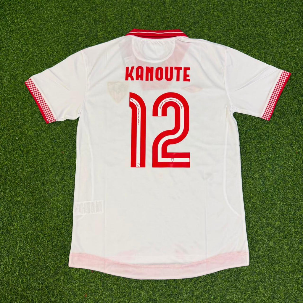 Frédéric Kanouté Sevilla Gedenk-Heimtrikot Retro-Fußballtrikot-Set Rot