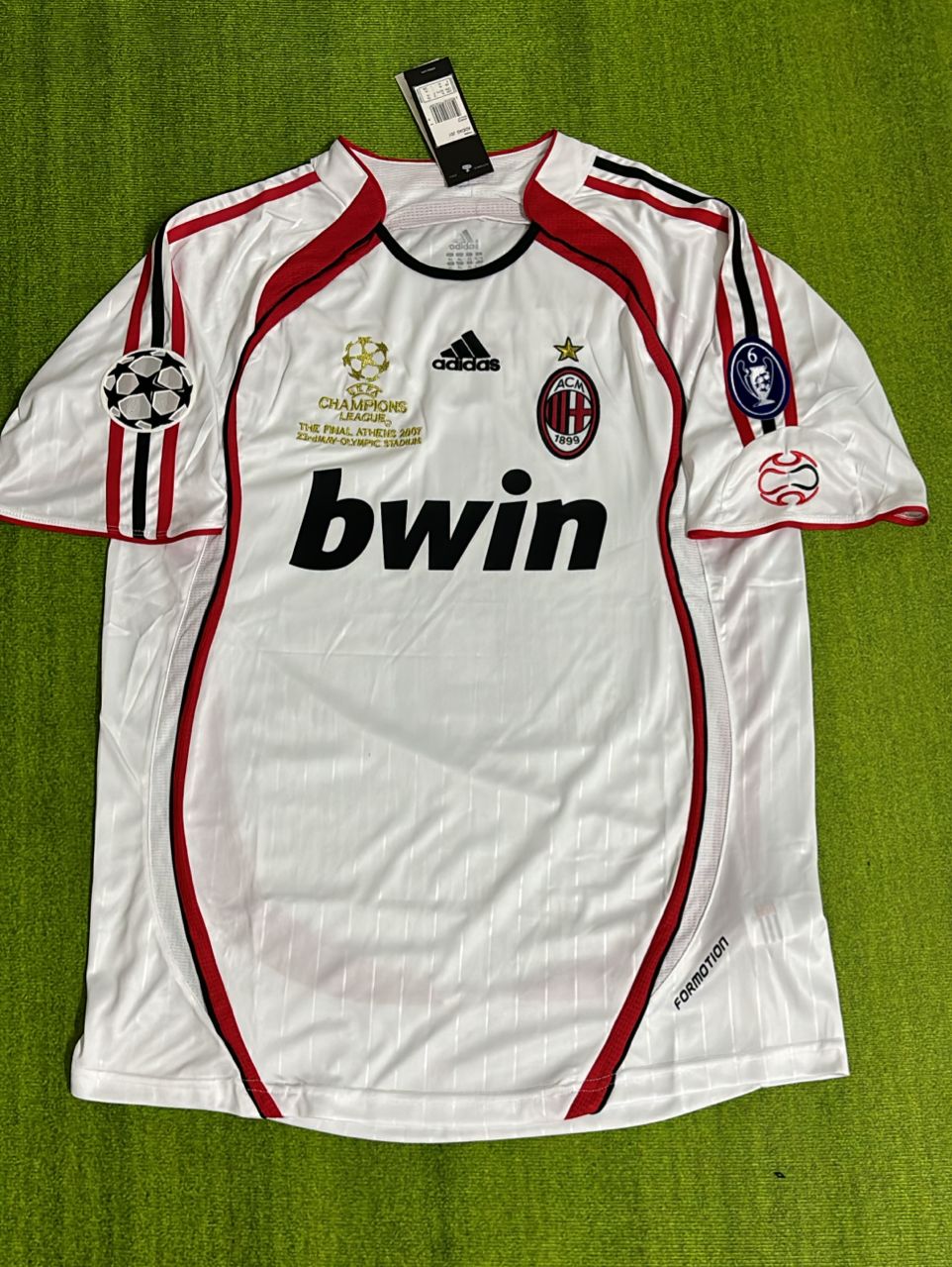 Gennaro Gattuso Milan 2007 Finale Weiß Retro Fußballtrikot Trikot Fußballhemd