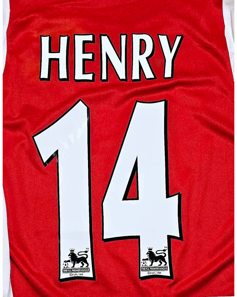 Thierry Henry 14 - Arsenal Home o2 2002 Retro Langarm Trikot Maglia
