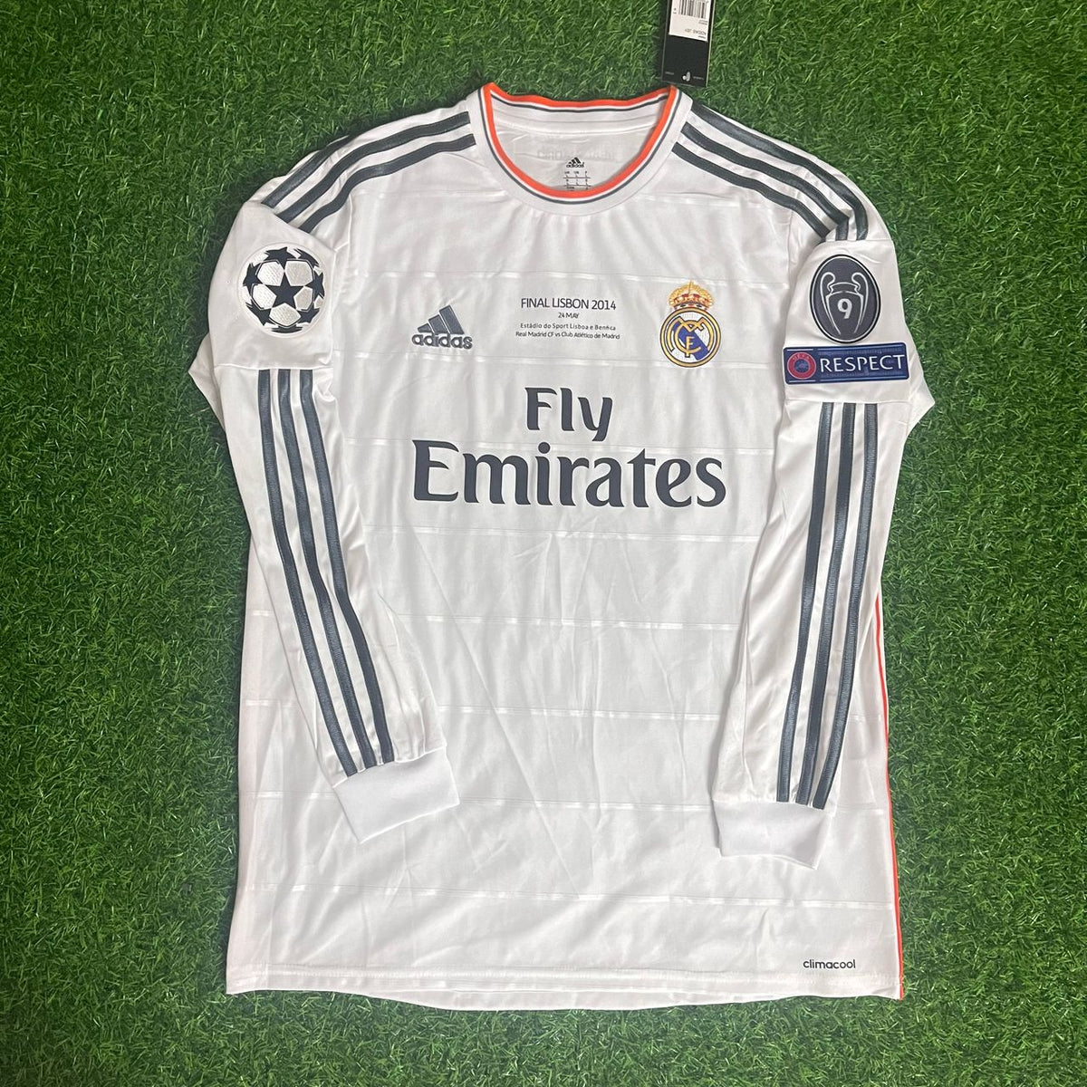 Cristiano Ronaldo Real Madrid 2014 Lissabon Finale Champions League Langarm Trikot Fußballtrikot