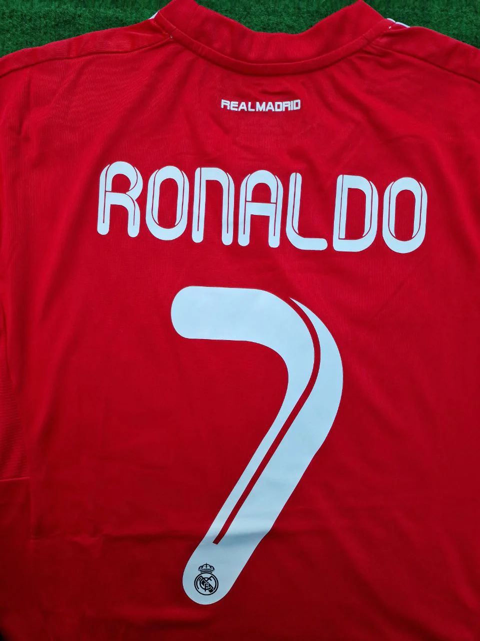 Cristiano Ronaldo CR7 Real Madrid 2011-2012 Rotes Langarm-Trikot Fußballtrikot