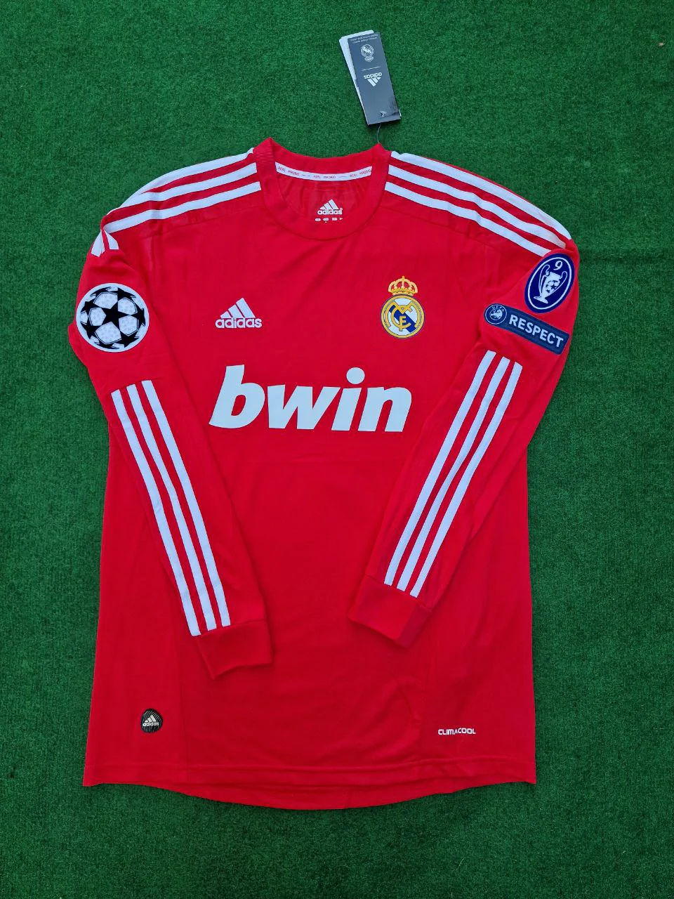 Cristiano Ronaldo CR7 Real Madrid 2011-2012 Rotes Langarm-Trikot Fußballtrikot