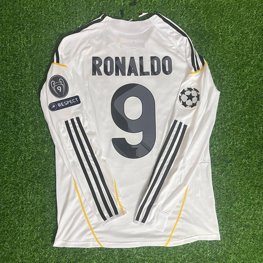 Cristiano Ronaldo CR7 Real Madrid 2009 2010 Debüt Erstes Jahr Trikot Nummer 9 Fußballtrikot