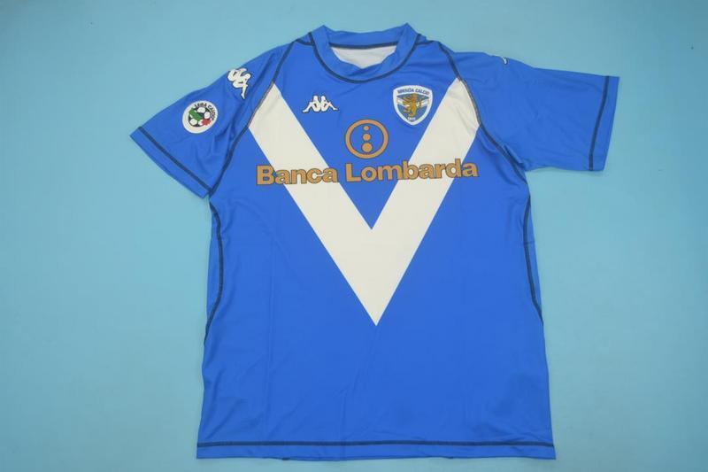 Roberto Baggio Brescia 2003/2004 Retro blaues Fußballtrikot