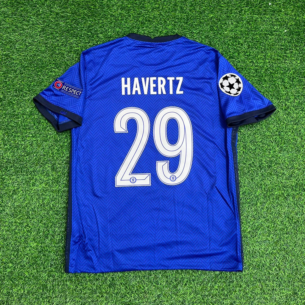 Kai Havertz Chelsea 2021 Champions League Finale Porto Blau Retro Trikot Maglia Fußballshirt