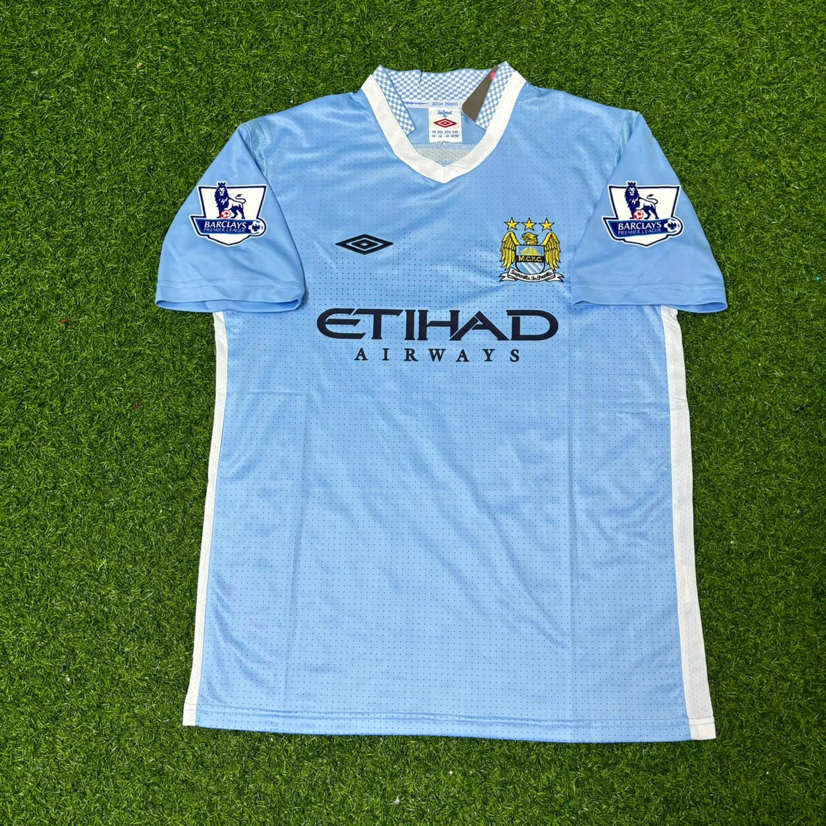 Mario Balotelli 45 Manchester City 2011/12 Heimtrikot Blau Retro Trikot Jersey Maillot Fußballtrikot