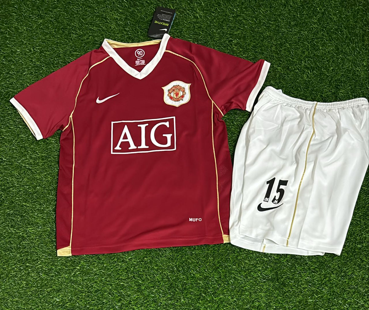 Nemanja Vidic Manchester United Kinder 2006/07 Rot Trikot Fußballtrikot KinderTrikot Maglia Soccer Shirt