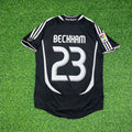 David Beckham 2006-07 Schwarzes Retro-Fußballtrikot