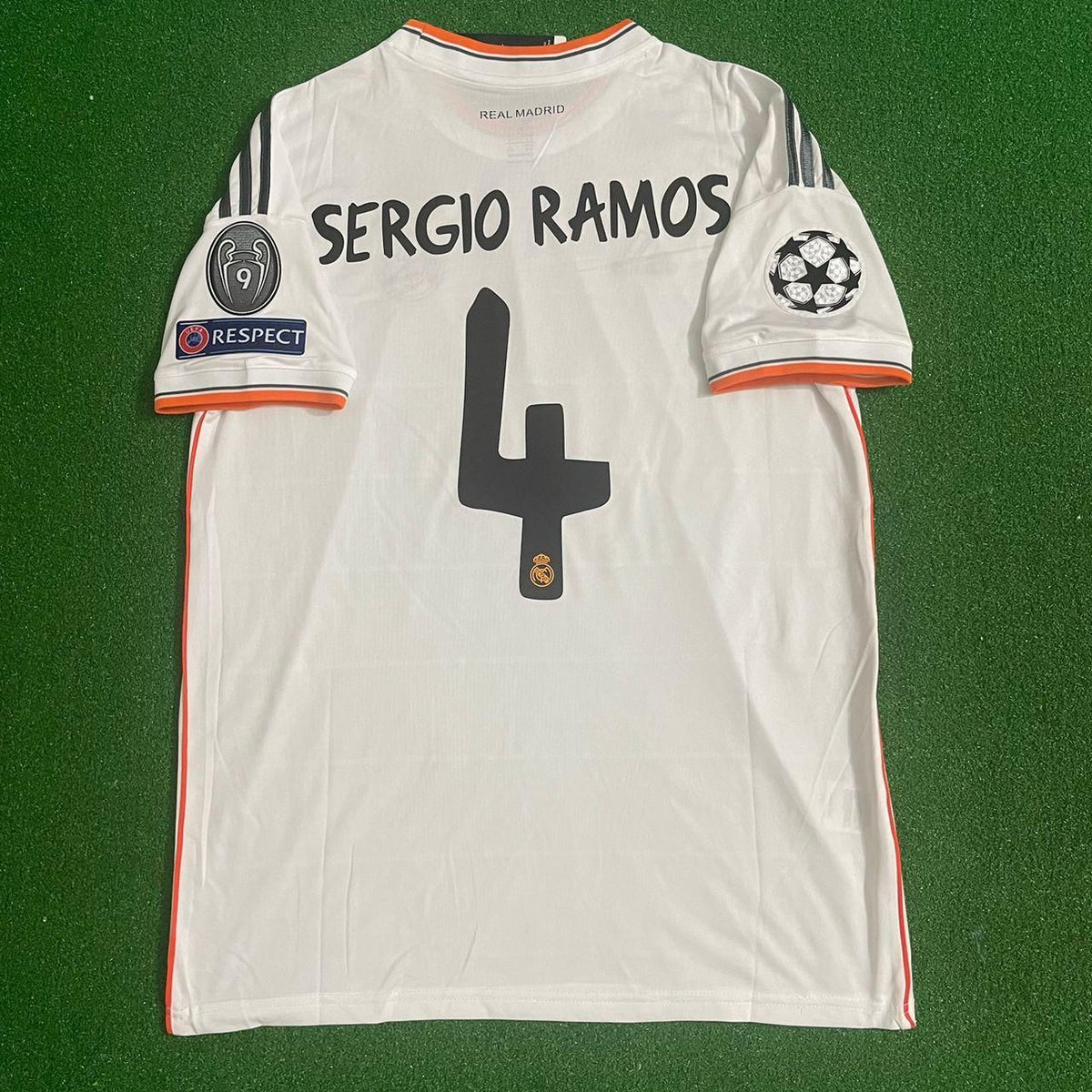 Sergio Ramos 2014 CL Finale Retro Fußballtrikot