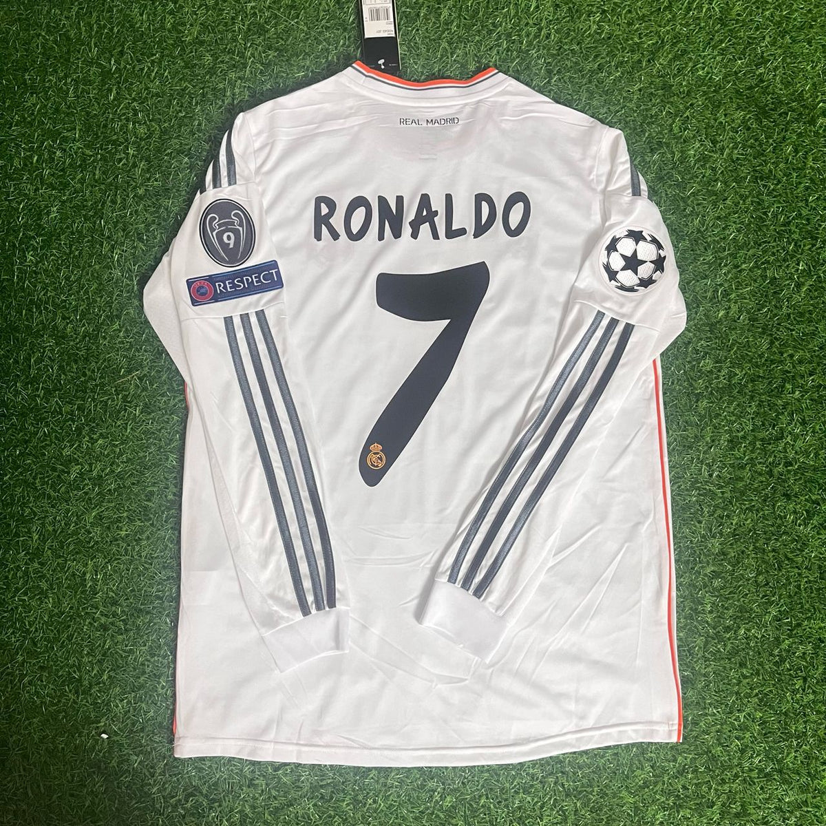 Cristiano Ronaldo 2014 CL Final Retro Langarm Fußballtrikot