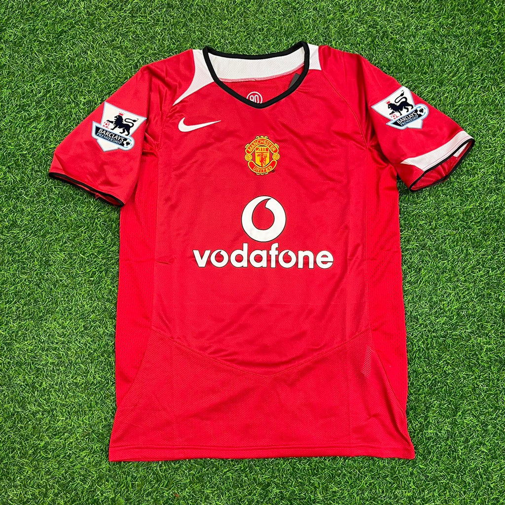 Patrice Evra Manchester United Retro 2005-06 Retro Jersey Maillot Maglia Soccer Shirt