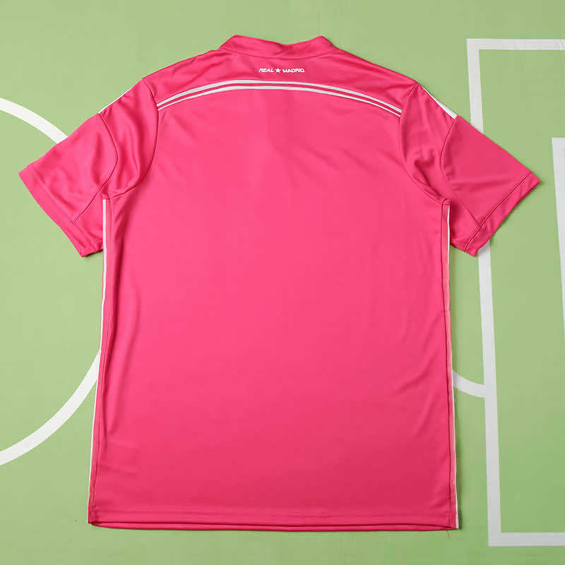 Real Madrid C.F. 2014-2015 Season Away Pink Retro Football Jersey Trikot Maillot