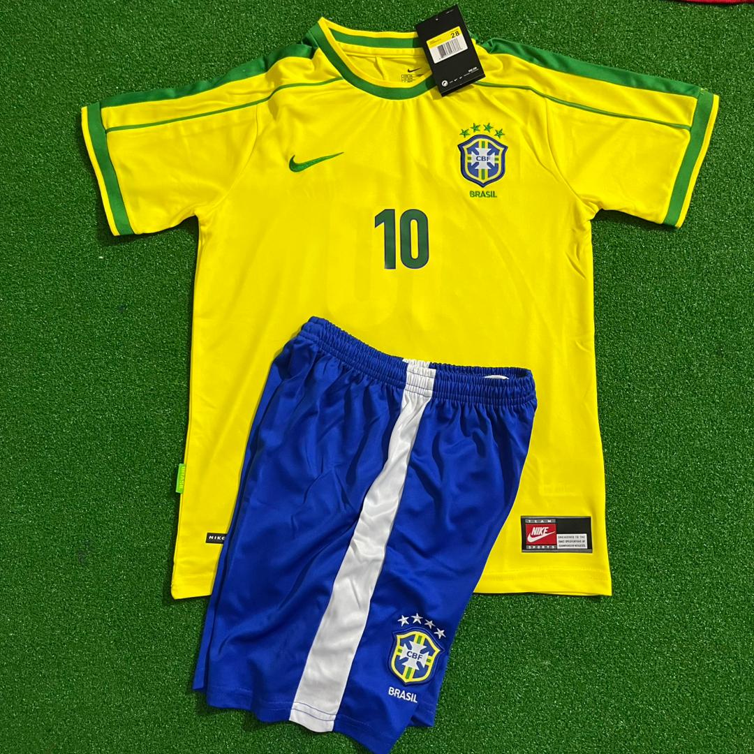 Rivaldo Brasilien 1998 WM Retro Kinderfußballtrikot Trikot Fußballtrikot