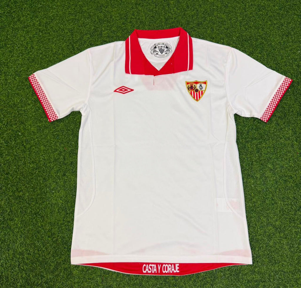 Jesus Navas Sevilla 2012/2013 Rotes Heim Retro Fußballtrikot Set