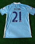 David Silva Manchester City 2011 2012 Saison Retro Trikot