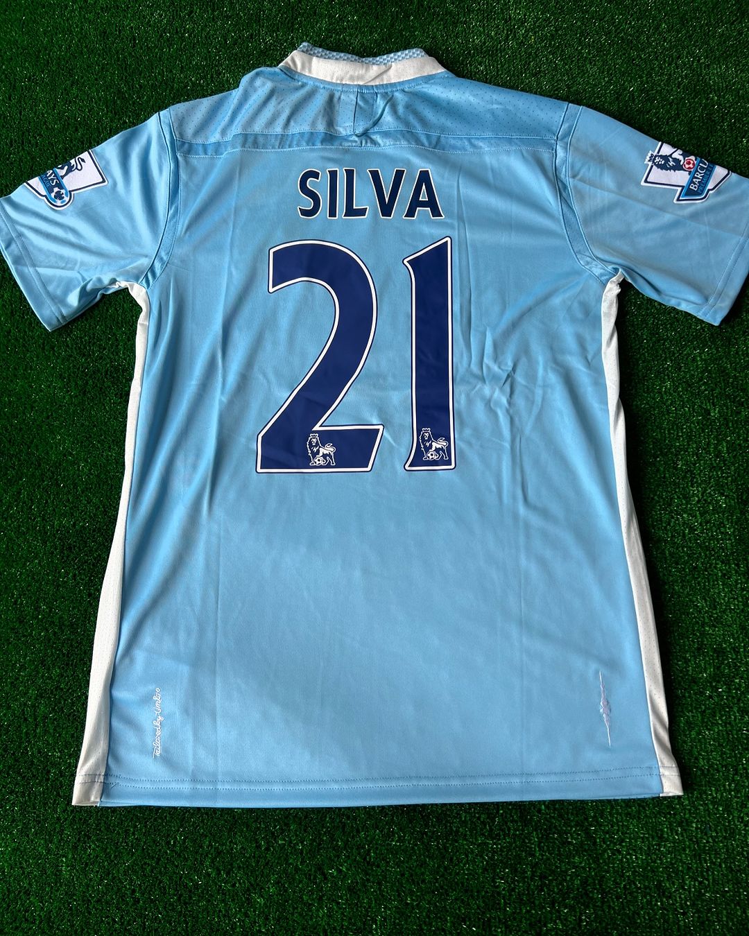 David Silva Manchester City 2011 2012 Saison Retro Trikot