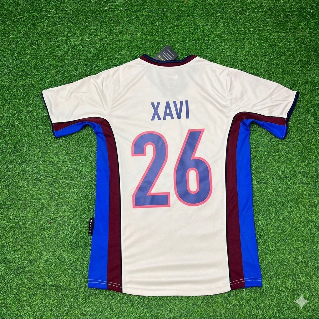 Xavi Barcelona 98/99 Retro Jersey Maillot Trikot Maglia