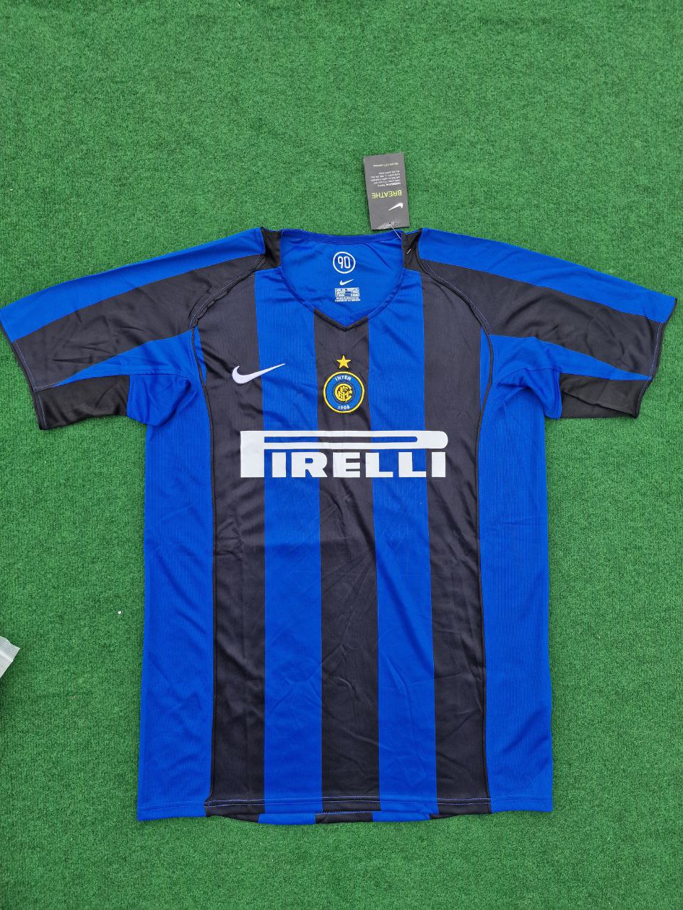 Adriano Inter Mailand 2004-05 Retro Fußballtrikot Set